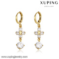 93751 xuping bijouterie jésus croix zircon luxe oreille cerceau boucle d&#39;oreille